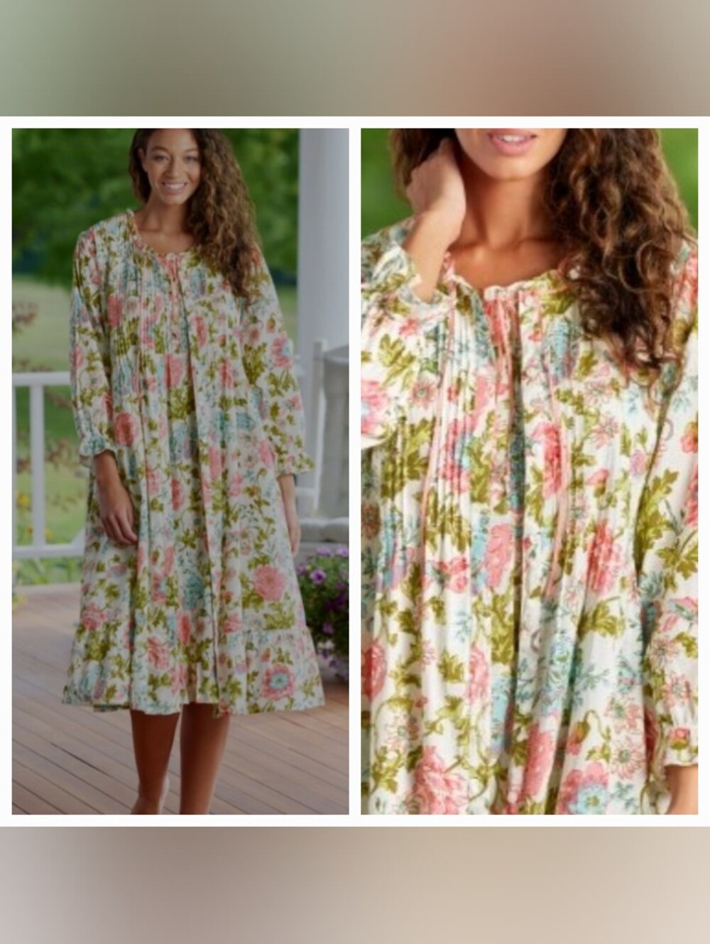 ELLA SIMONE English Rose cotton Robe XL